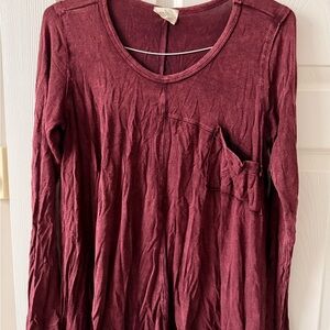 1.4.3. Story by Line Up Deep Red Long Sleeve Top